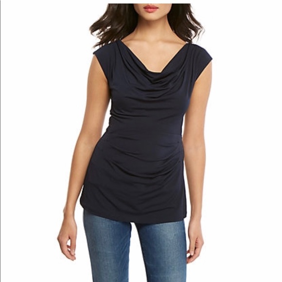 NWT The Limited Navy Blue Blouse - Picture 1 of 4